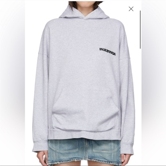 Balenciaga Wide Fit Hoodie w Embroidered back NWT - Picture 2 of 11